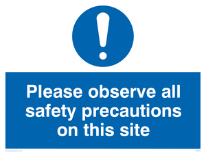 MC533: observe safety precautions
