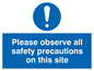 MC533: observe safety precautions