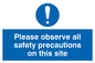 MC533: observe safety precautions