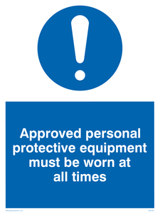 MC5427: Approved personal protective equipment must be worn