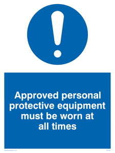 MC5427: Approved personal protective equipment must be worn