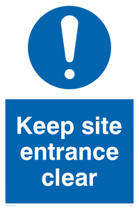 MC5430: Keep site entrance clear