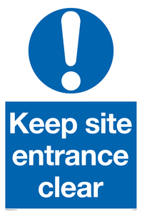 MC5430: Keep site entrance clear
