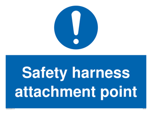 MC5726: Safety harness attachment point Mandatory Sign