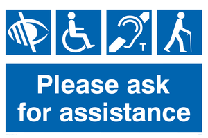 MD5624: Please ask for assistance Sign