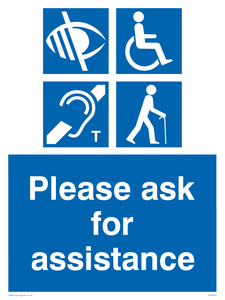 MD5624: Please ask for assistance Sign