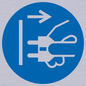 ME11395: Mandatory: Disconnect mains plug from electrical outlet
