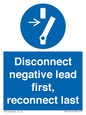 ME16553: Disconnect negative lead first, reconnect last