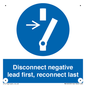 ME16553: Disconnect negative lead first, reconnect last