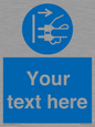 ME5163: Custom Disconnect Mains Plug Sign