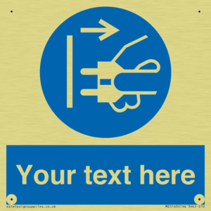 ME5163: Custom Disconnect Mains Plug Sign