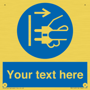 ME5163: Custom Disconnect Mains Plug Sign