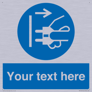 ME5163: Custom Disconnect Mains Plug Sign