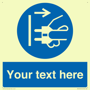 ME5163: Custom Disconnect Mains Plug Sign