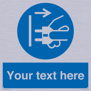 ME5163: Custom Disconnect Mains Plug Sign