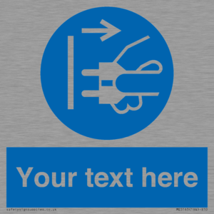 ME5163: Custom Disconnect Mains Plug Sign