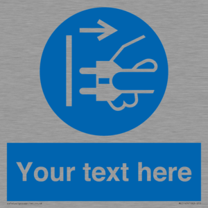 ME5163: Custom Disconnect Mains Plug Sign