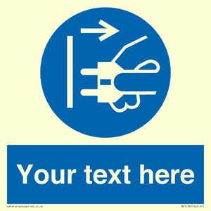 ME5163: Custom Disconnect Mains Plug Sign