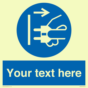 ME5163: Custom Disconnect Mains Plug Sign