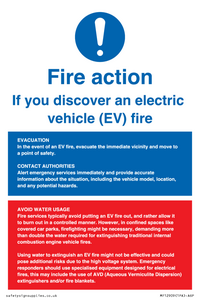 MF12909: Fire Action Notice for EVs (Electric Vehicles)