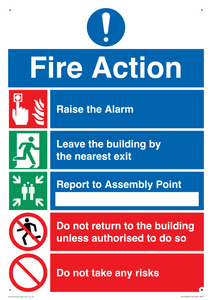 MF13920: Fire action Notice - Do not take any risks