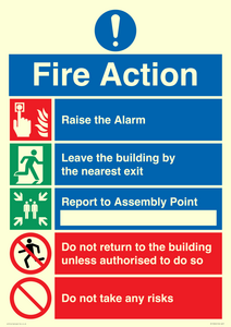 MF13920: Fire action Notice - Do not take any risks