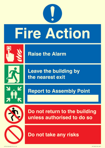 MF13920: Fire action Notice - Do not take any risks