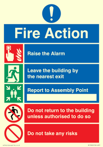MF13920: Fire action Notice - Do not take any risks