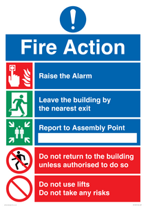 MF15337: Fire Action Notice - No risks - No lifts