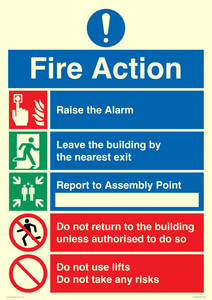 MF15337: Fire Action Notice - No risks - No lifts