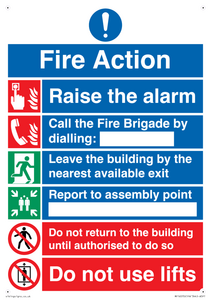 MF16570: Fire Action Call Fire Brigade with lifts
