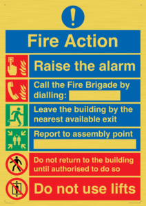 MF16570: Fire Action Call Fire Brigade with lifts