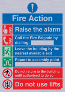 MF16570: Fire Action Call Fire Brigade with lifts