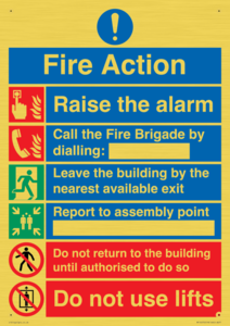 MF16570: Fire Action Call Fire Brigade with lifts