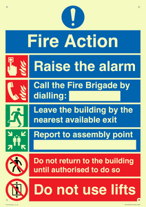 MF16570: Fire Action Call Fire Brigade with lifts