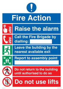MF16570: Fire Action Call Fire Brigade with lifts