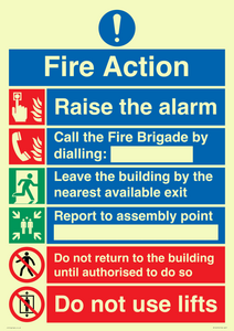 MF16570: Fire Action Call Fire Brigade with lifts