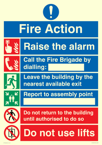 MF16570: Fire Action Call Fire Brigade with lifts