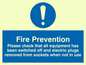 MF312: Fire prevention measures
