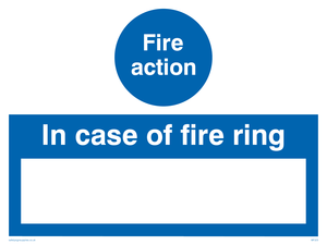 MF323: fire action in case of fire ring