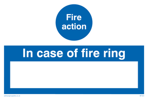 MF323: fire action in case of fire ring