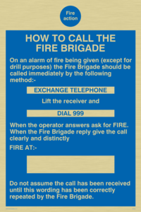 MF324: fire action how to call the fire brigade
