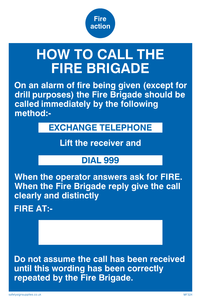 MF324: fire action how to call the fire brigade