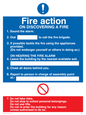 MF325: Fire action notice with lifts