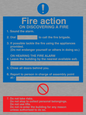 MF325: Fire action notice with lifts