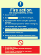 MF325: Fire action notice with lifts
