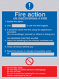 MF325: Fire action notice with lifts