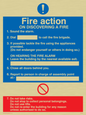 MF325: Fire action notice with lifts
