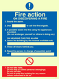 MF325: Fire action notice with lifts