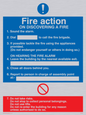 MF325: Fire action notice with lifts